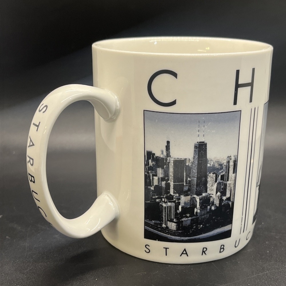 Starbucksâ Chicago City Scenes Series Barista 2003 16 oz. Coffee Mug Cup